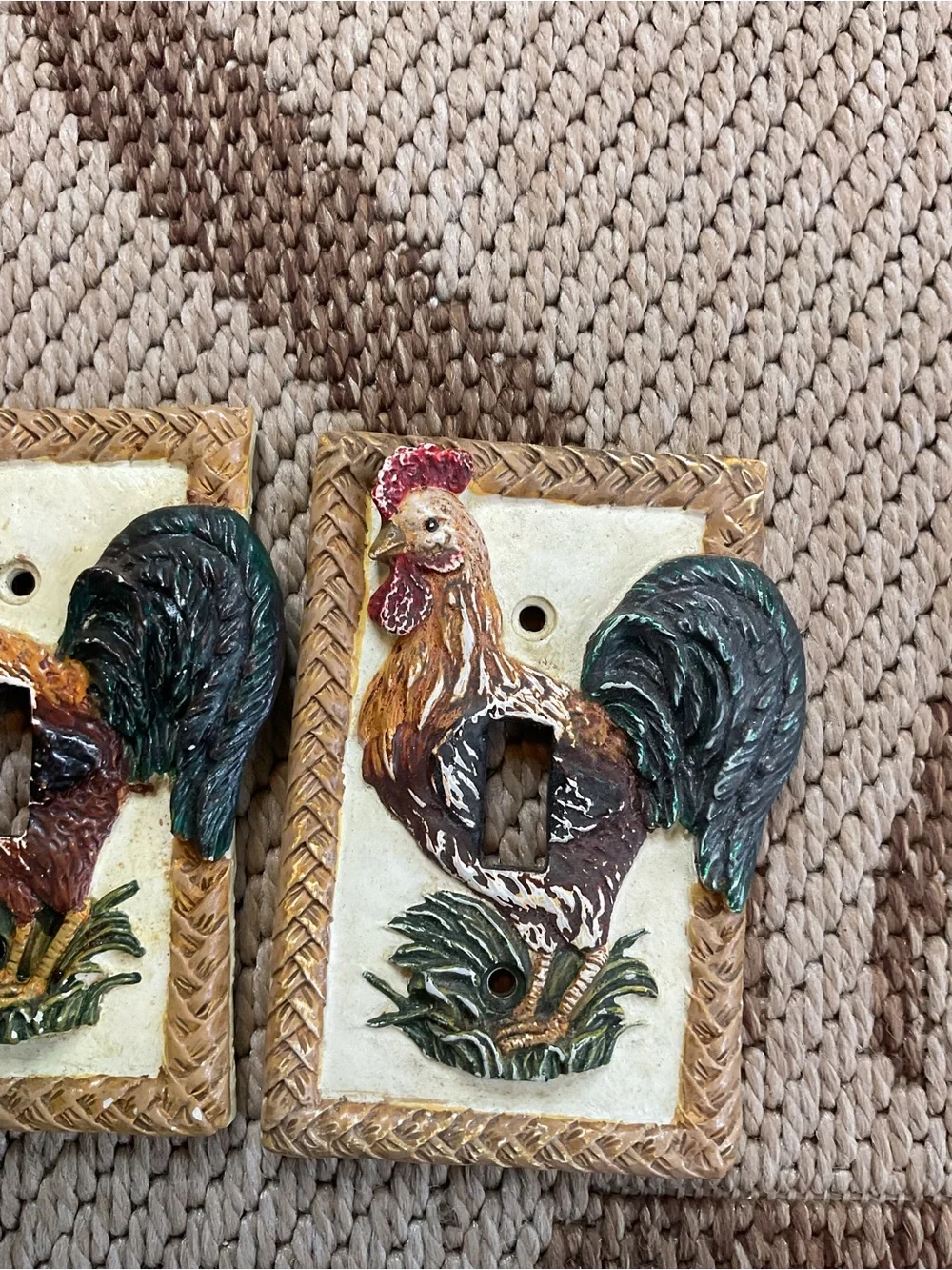 Rooster Decorative Light Switch Cover Plate - Multicolor